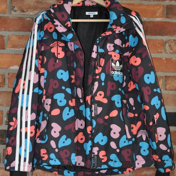 Adidas Trefoil 2011 ST Kurtka, Multi Color Letters Print, Coat Jacket. Small - Picture 1 of 12
